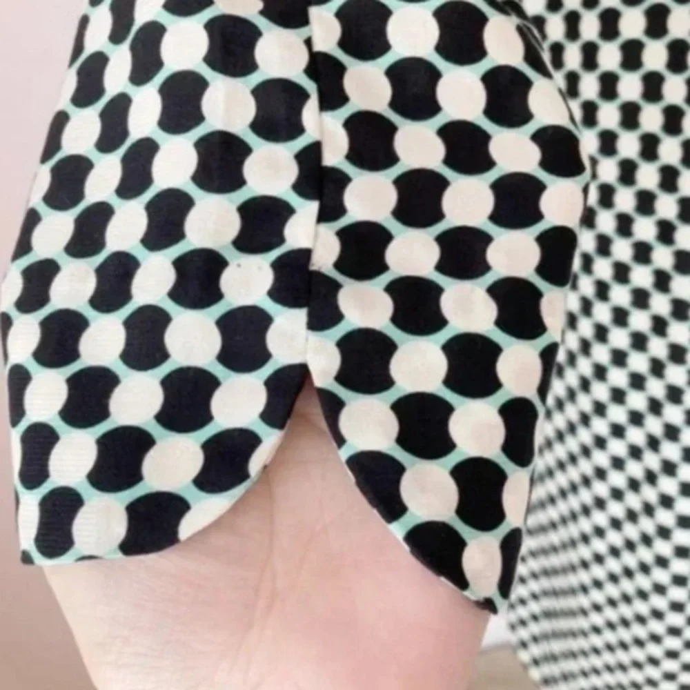 Kate Spade Kassia Silk blend Geometric shift dress with Peter Pan collar design​ - Picture 9 of 10